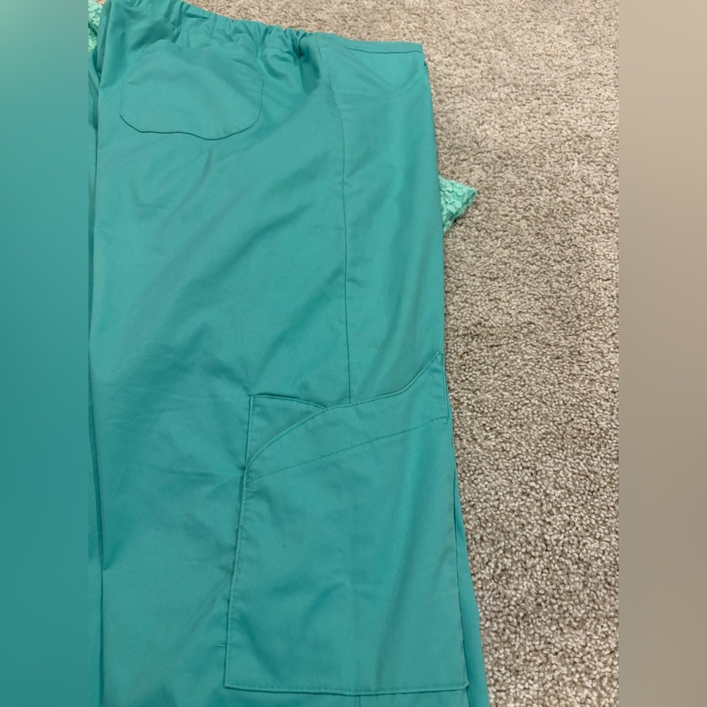 Teal Women's Pants Uniform Scrub Bottom Pants - Picture 3 of 11
